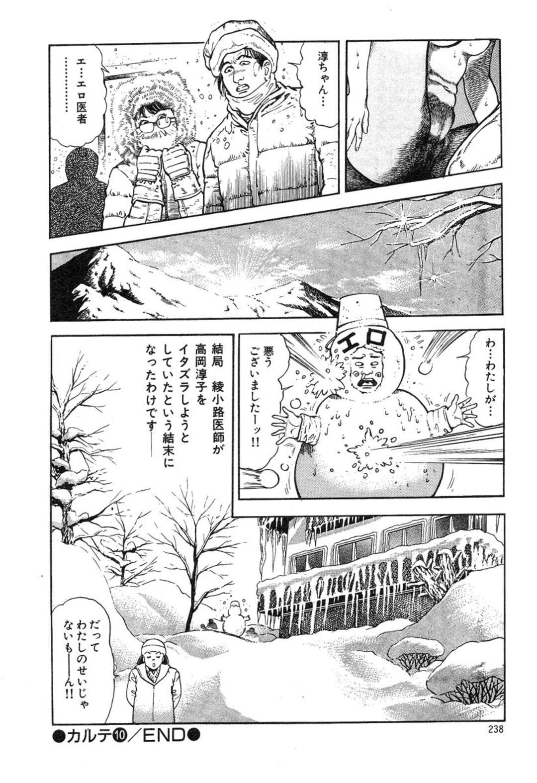 【エロ漫画】スキー場で先生と身体をあたため合うお姉さん…手マンやクンニをされて騎乗位で生ハメいちゃラブセックス【前田俊夫：びしょ濡れ スキー】