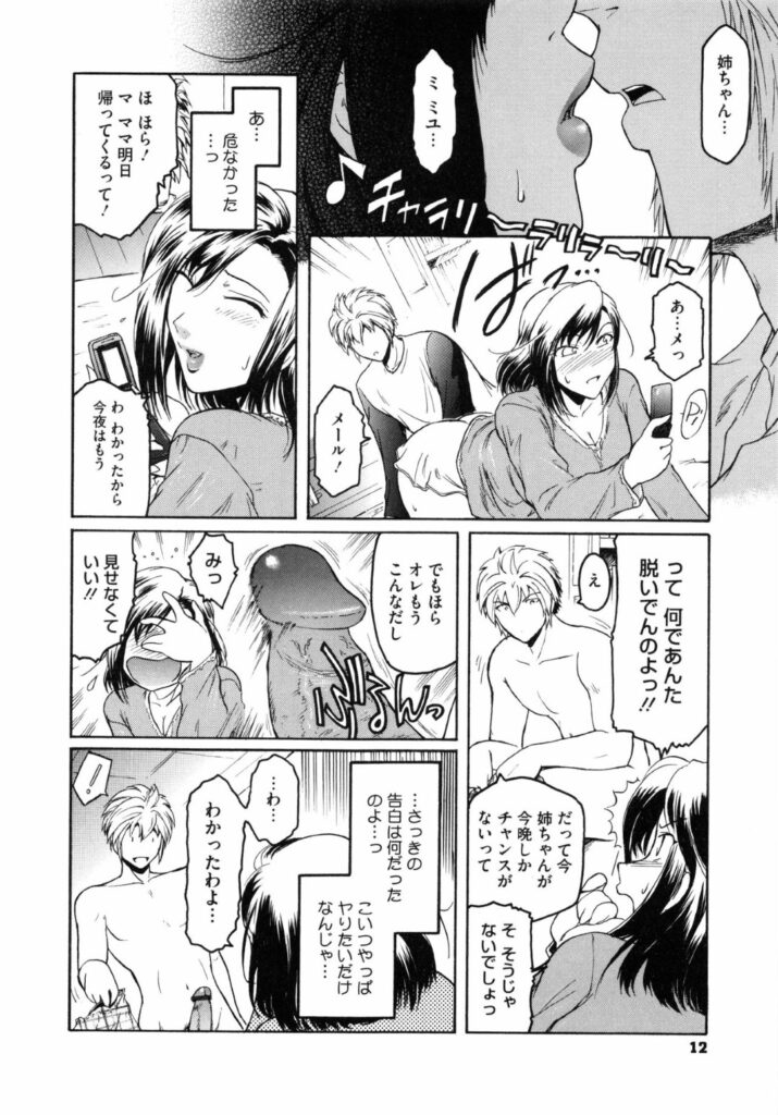 【エロ漫画】実の姉にたいして性衝動を抑えられず寝込みフェラをされ顔射させられる姉。弟にお願いをされて押しに負けてセックスをすることになると69でフェラやクンニをして何度もイチャラブセックスをするとアヘ顔で絶頂アクメ堕ちしちゃう【ここのき奈緒：あねかた。】