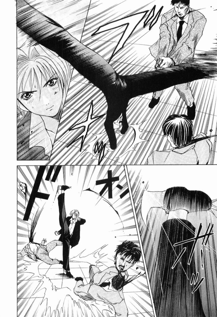 【エロ漫画】服を破かれ全裸で犯されちゃう巨乳のお姉さん…フェラをされて生ハメ中出しセックスで絶頂アクメ堕ちしちゃう【月下冴喜：猟辱回廊】