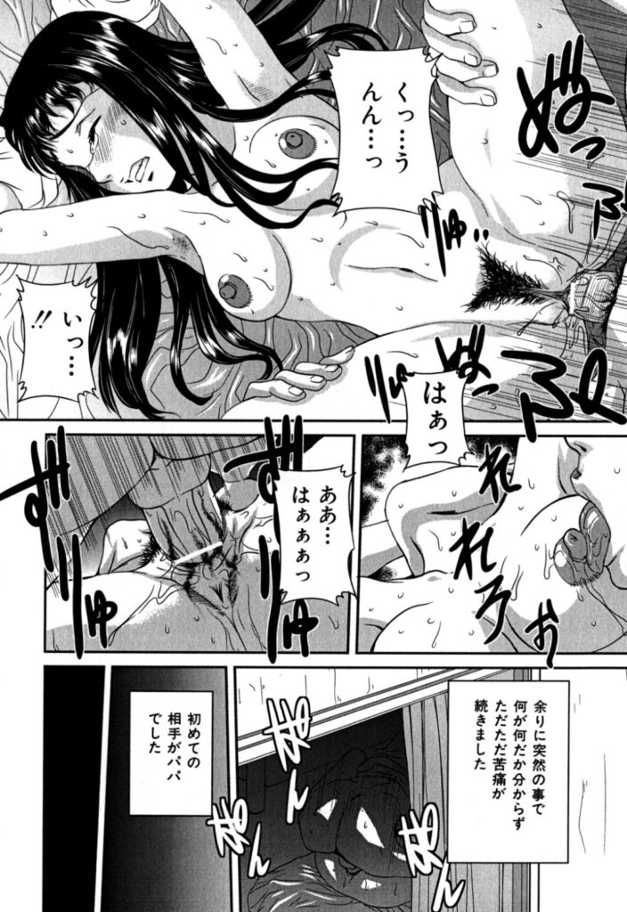 【エロ漫画】父親に調教されちゃう娘…乳首舐めやクンニをされて生ハメ近親相姦で中出しいちゃラブセックス【内田こねり：お父さんイクイクッ!】