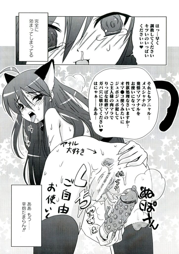 【エロ漫画】調教されて肉便器になっちゃう猫耳娘…バックで生ハメ中出しセックスしちゃう【猫耳花音：灼眼のシャナ】