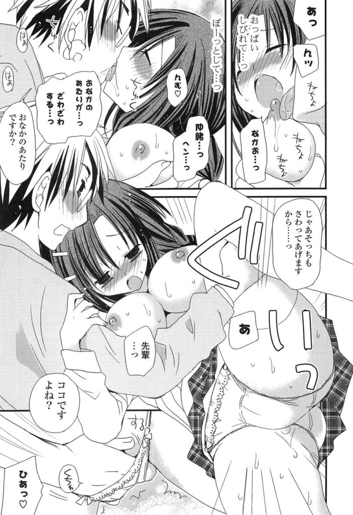 【エロ漫画】とにかくお人好しで無防備すぎる巨乳生徒会長…自分の無防備さを分からせるために押し倒してみたところ両想いが発覚してそのままセックスをする【みやもとゆう:副会長の務め】