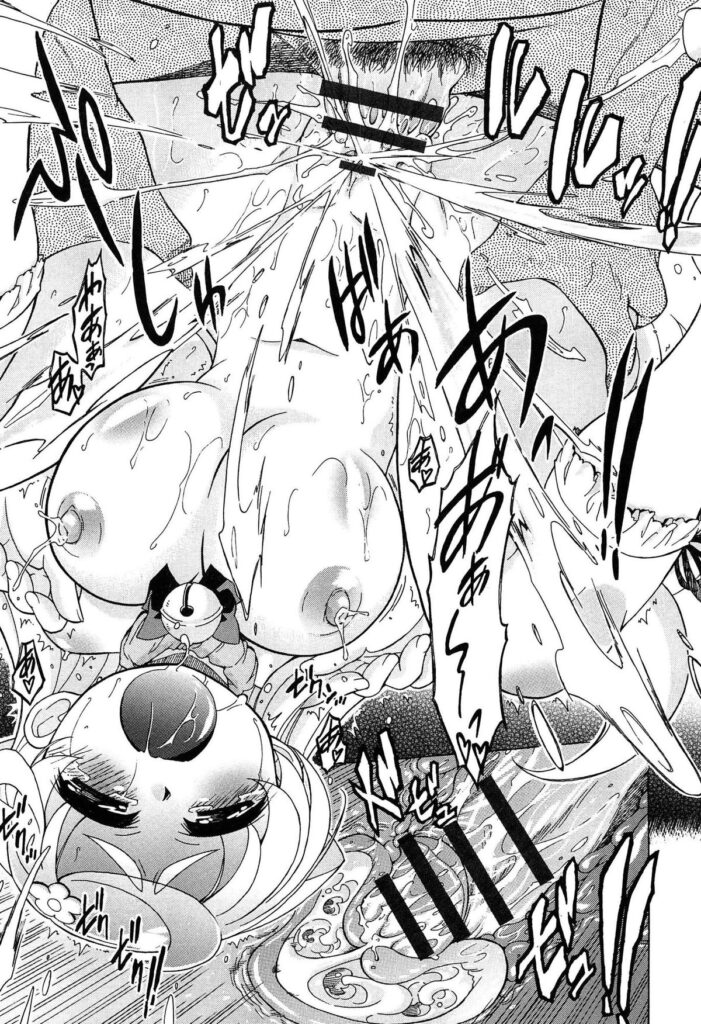 【エロ漫画】いつもピンチになると助けてくれる未来から来たたぬき型ロボットの中の人が巨乳美少女だった…ぼくの子孫だという巨乳美少女に身体を密着され発情した男が思わず襲ってしまう【オガタガタロー：すけポン！】