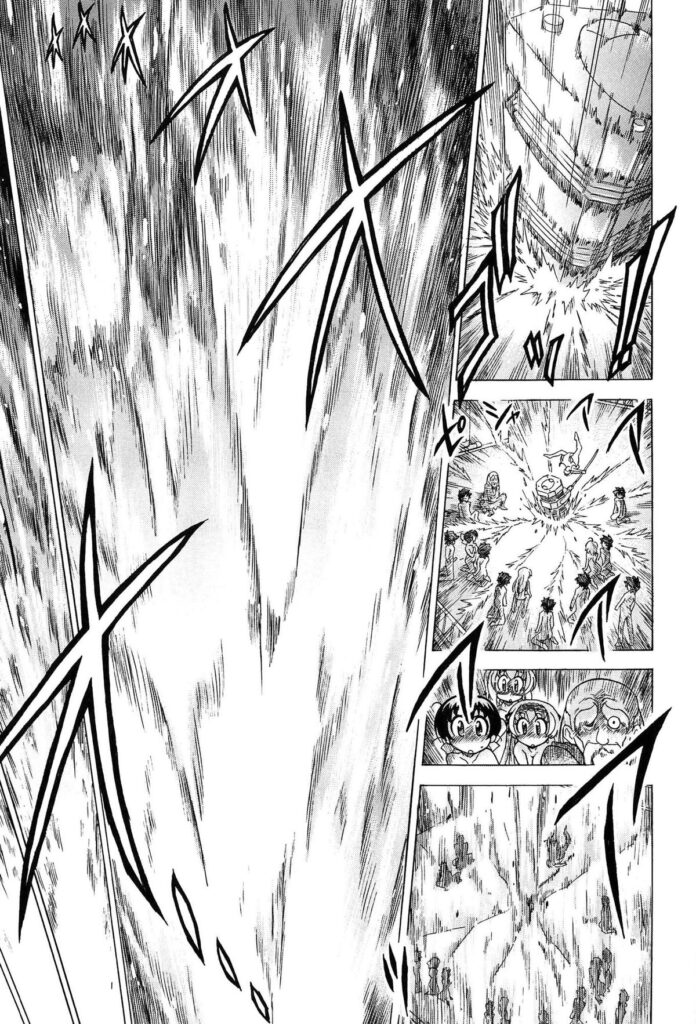 【エロ漫画】巨乳で誘惑しちゃう淫乱お姉さん…おっぱい揉みをして騎乗位で生ハメ中出しいちゃラブセックスしちゃう【オガタガタロー：すけポン！】