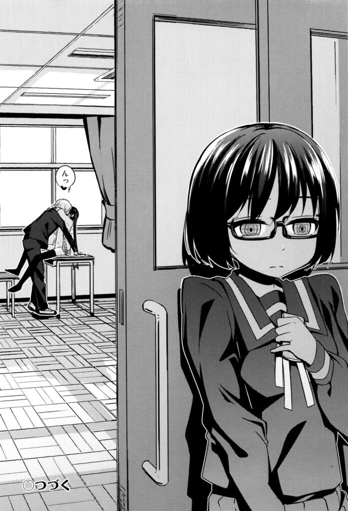 【エロ漫画】童貞を欲しがる淫乱JK…誘惑して騎乗位で生ハメして中出しいちゃラブセックスしちゃう【ホロナミン：少女性トライアングル】